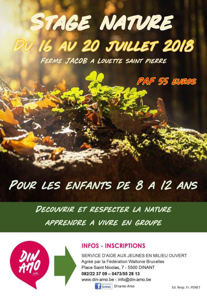 Affiche stage Nature 2018