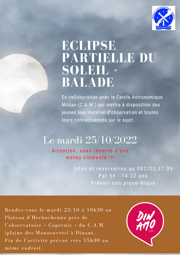 Affiche Eclipse partielle du soleil 25 10 22